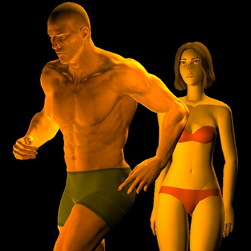 2.	Quinn watches Sam from the side so we get to see those calf muscles in action.