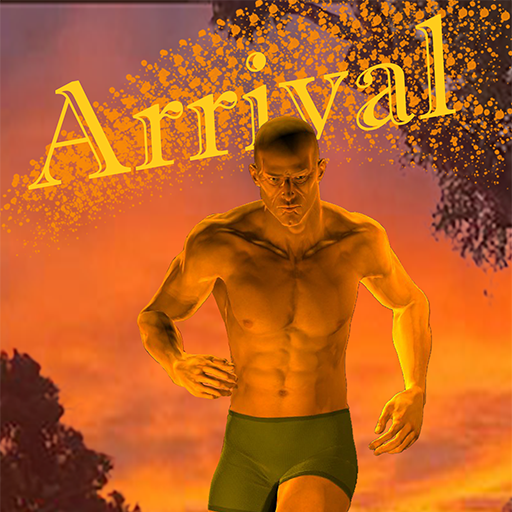 15. Well, time moves on and Sam is getting tired.  We were nearly left with this cover after a lot of time experimenting with titles.  This is the first time Sam has kicked up dust on his run.  We were unhappy that by using authentic Australian Army camouflage, we had made the series title nearly invisible, so we changed Aussie Guards to a nice bright "camouflage" filling.